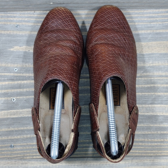 Ariat ATS Comfort Basket Weave Leather Clogs Mules Womens Size 8 - Picture 6 of 10